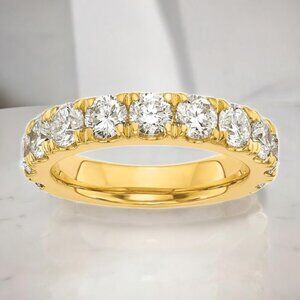 2.00 ctw Round Lab Grown Diamond Wedding Band in 14kt Yellow Gold